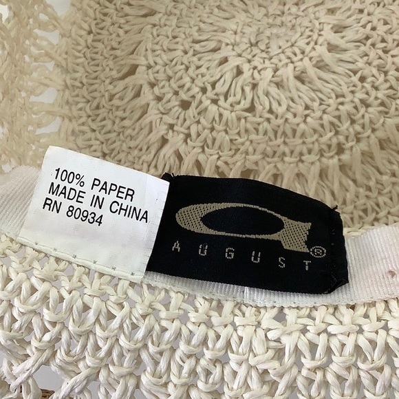 Augusta Hats Paper Crochet Hemmed Dual Color Packable Bowler Hat Size OS EUC - Picture 3 of 13